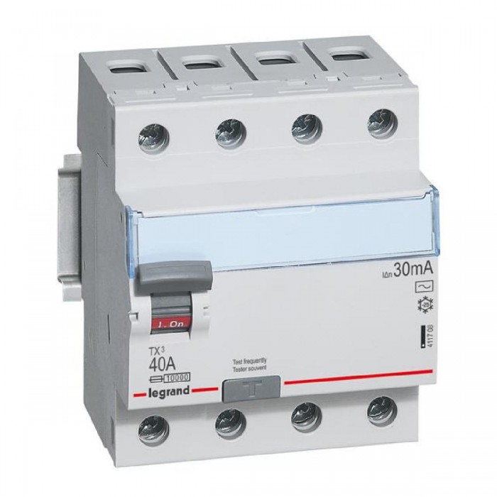 Ρελέ Διαρροής AC 4P 40A 30mA 411708 LEGRAND