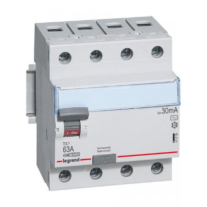 Ρελέ Διαρροής AC 4P 80A 30mA 411710 LEGRAND