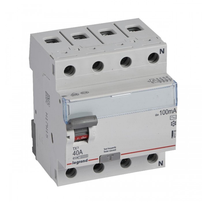 Ρελέ Διαρροής AC 4P 40A 100mA 411718 LEGRAND