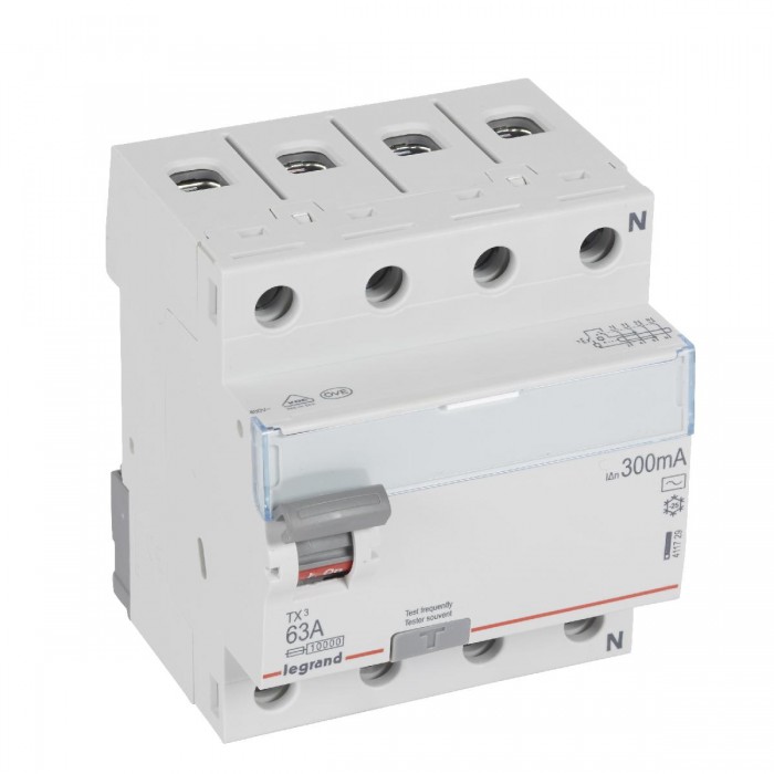Ρελέ Διαρροής AC 4P 63A 300mA 411729 LEGRAND