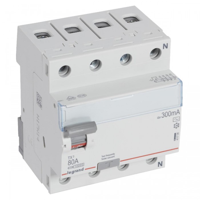 Ρελέ Διαρροής AC 4P 80A 300mA 411730 LEGRAND