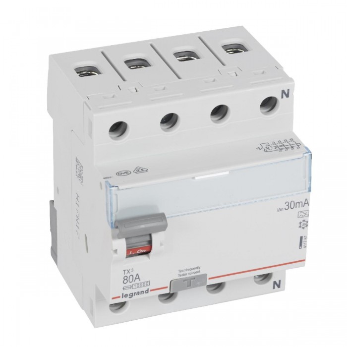 Ρελέ Διαρροής A 4P 80A 30mA 411767 LEGRAND