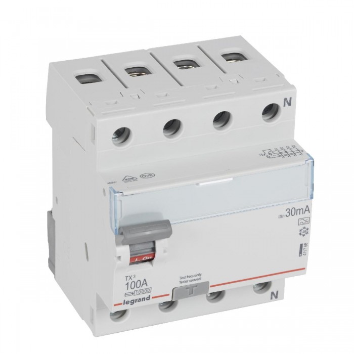 Ρελέ Διαρροής A 4P 100A 30mA 411768 LEGRAND