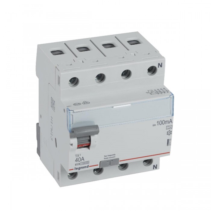 Ρελέ Διαρροής A 4P 40A 100mA 411775 LEGRAND