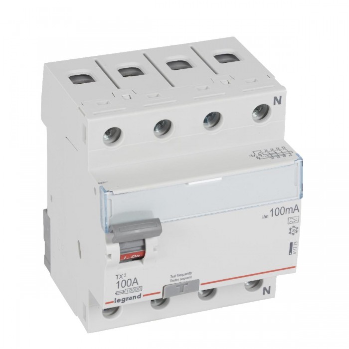 Ρελέ Διαρροής A 4P 100A 100mA 411778 LEGRAND