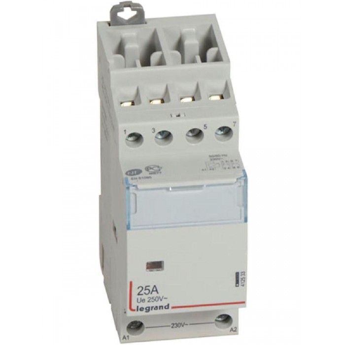 Ρελέ Ισχύος Ράγας 4P 25A 2NO+2NC 230V 412533 LEGRAND