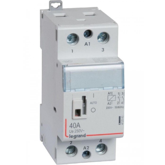 Ρελέ Ισχύος Ράγας 2P 40Α 2NO 230V Με Χειρισμο 412545 LEGRAND