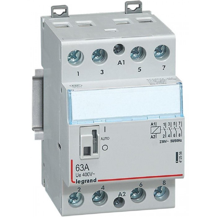 Ρελέ Ισχύος Ράγας 4P 63Α 4NC 230V Με Χειρισμο 412557 LEGRAND