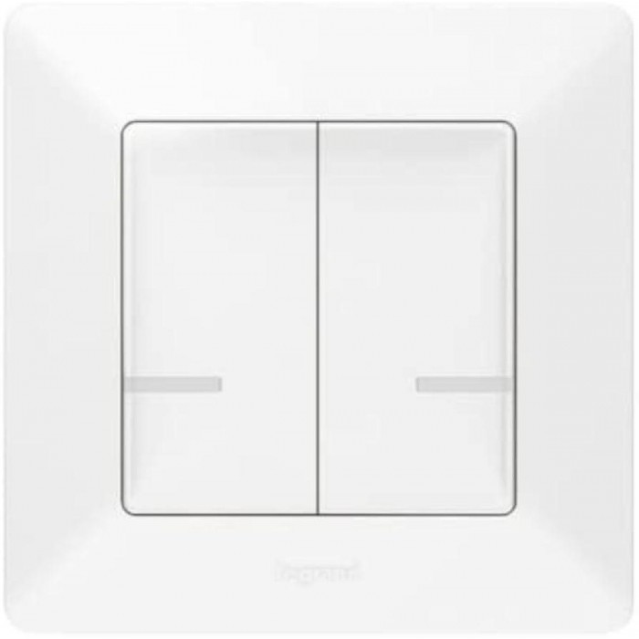Ενσύρματος Διακόπτης Διπλός Λευκό 752188 Valena Life with Netatmo®