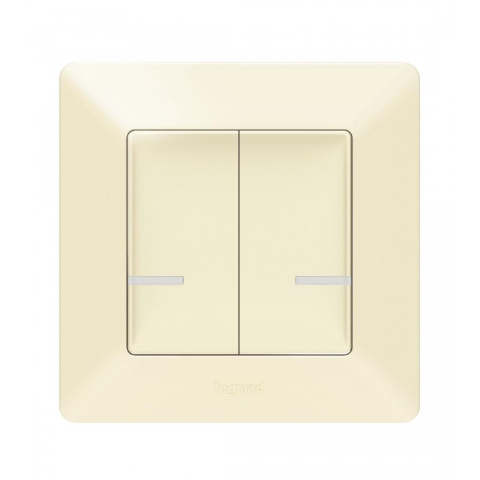 Ενσύρματος Διακόπτης Διπλός Κρεμ 752288 Valena Life with Netatmo®