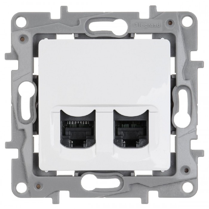 Πρίζα Δικτύου RJ45 Διπλή UTP Cat.6 Λευκή Niloe™ 764574 LEGRAND