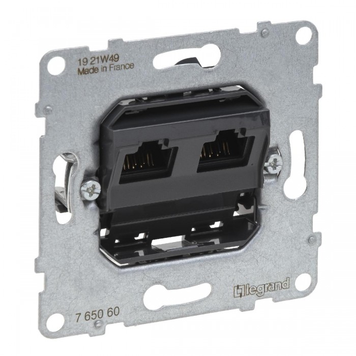 Μηχανισμός Πρίζας Δικτύου Διπλή RJ45 Cat.6 UTP Seano™ 765060 LEGRAND