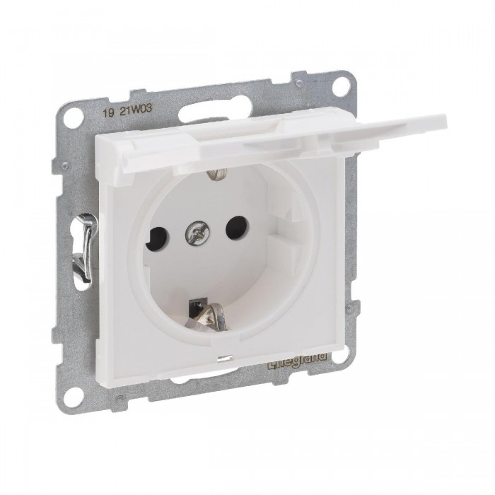 Πρίζα Σούκο Ασφαλείας Με Καπάκι Λευκό Seano™ 765123 LEGRAND