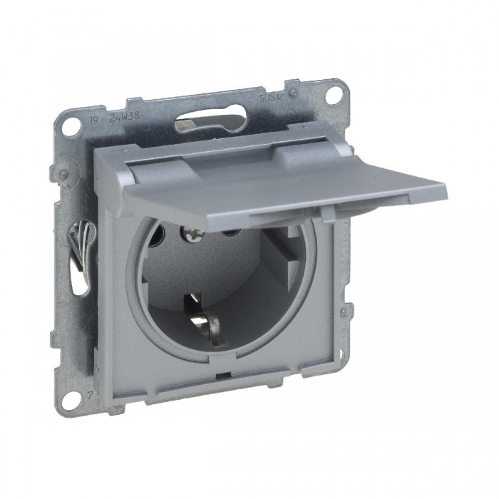 Πρίζα Σούκο Ασφαλείας Με Καπάκι Αλουμίνιο Seano™ 765223 LEGRAND
