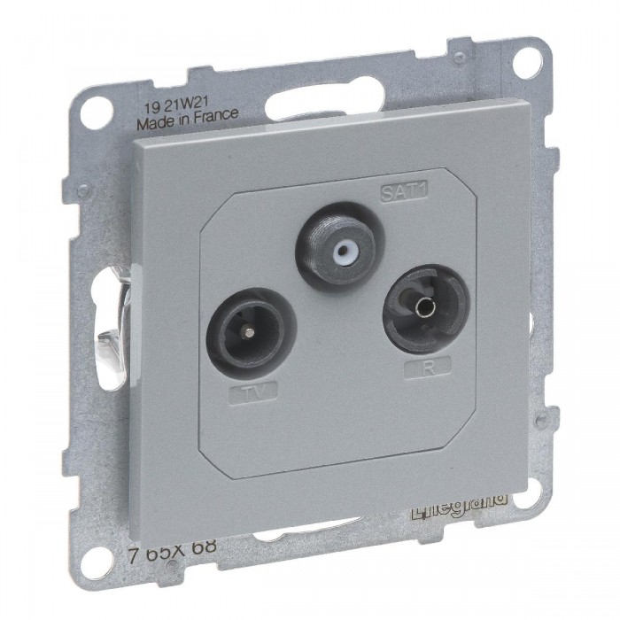 Πρίζα ΤV-RD-SAT Διέλευσης Αλουμίνιο Seano™ 765268 LEGRAND