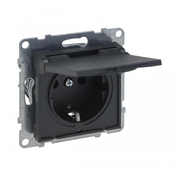 Πρίζα Σούκο Ασφαλείας Με Καπάκι Ανθρακί Seano™ 765423 LEGRAND