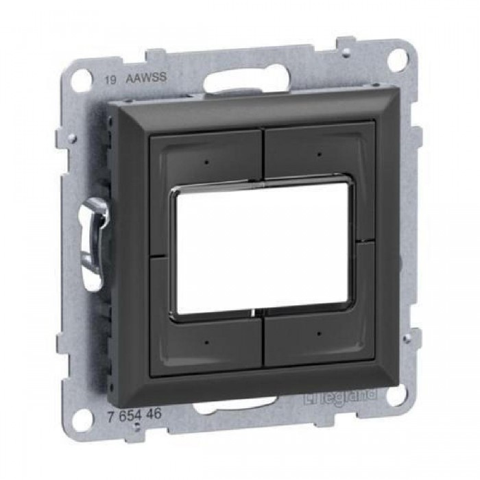 Μπουτόν 4 Εντολών Με Επιγραφή Ανθρακί Seano™ 765446 LEGRAND