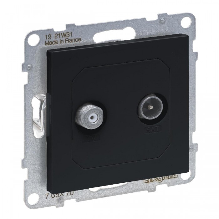 Μηχανισμός Πρίζας TV-SAT Αστέρας Ανθρακί Seano™ 765470 LEGRAND