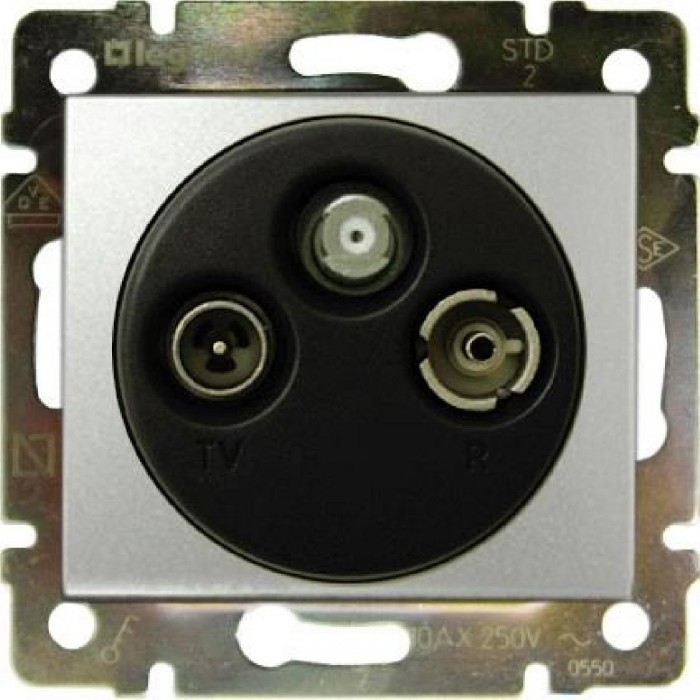 Πρίζα ΤV-RD-SAT Διέλευσης Αλουμίνιο Valena™ 770137 LEGRAND
