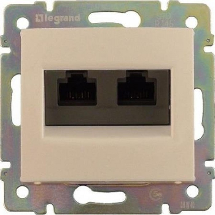 Πρίζα Δικτύου Διπλή RJ45 Cat.6 UTP Κρέμ Valena™ 774147 LEGRAND