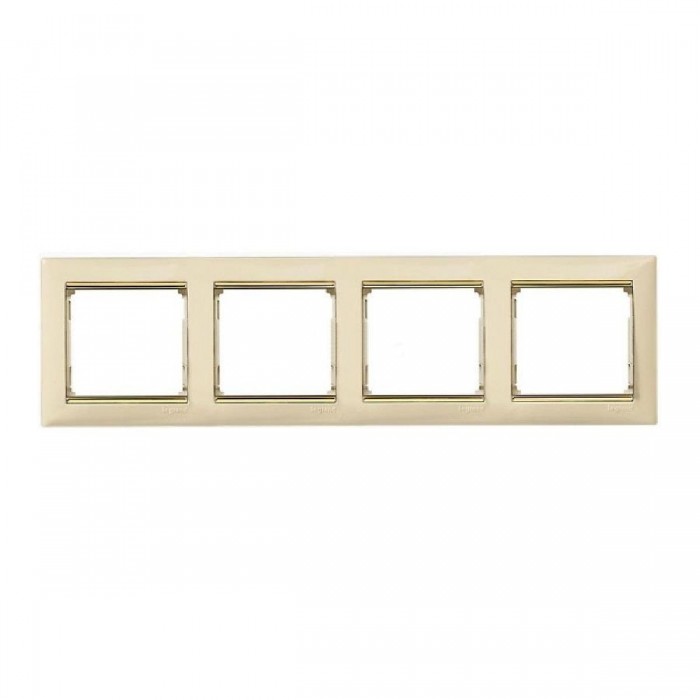 Πλαίσιο 4 Θέσεων Κρέμ Με Χρυσό Valena™ 774154 LEGRAND