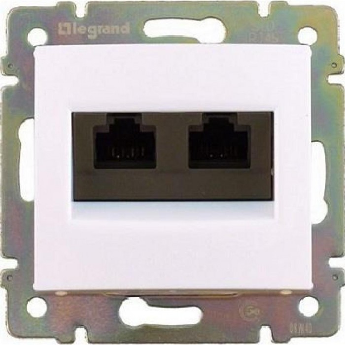 Πρίζα Δικτύου Διπλή RJ45 Cat.6 UTP Λευκή Valena™ 774247 LEGRAND