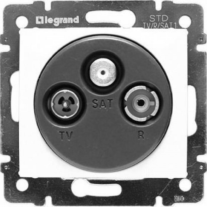 Πρίζα ΤV-RD-SAT Διέλευσης Λευκή Valena™ 774437 LEGRAND