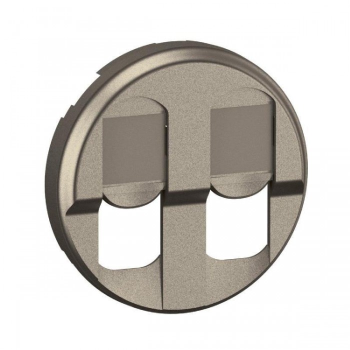 Μετώπη Πρίζας Διπλής Data Τιτάνιο Celiane CT2346 LEGRAND