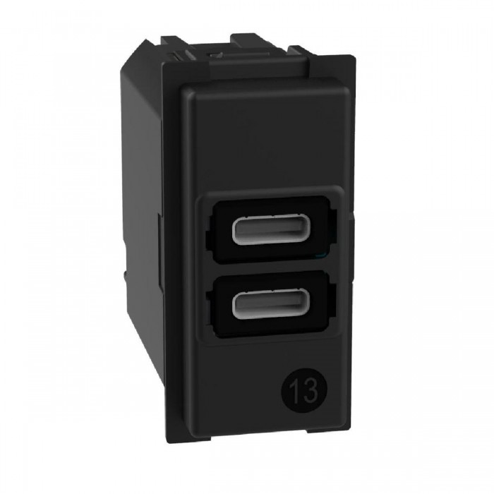 Μηχανισμός Πρίζα USB Διπλή Φόρτισης Συσκευών TypeC 1 Στοιχείου K4191CC BTICINO