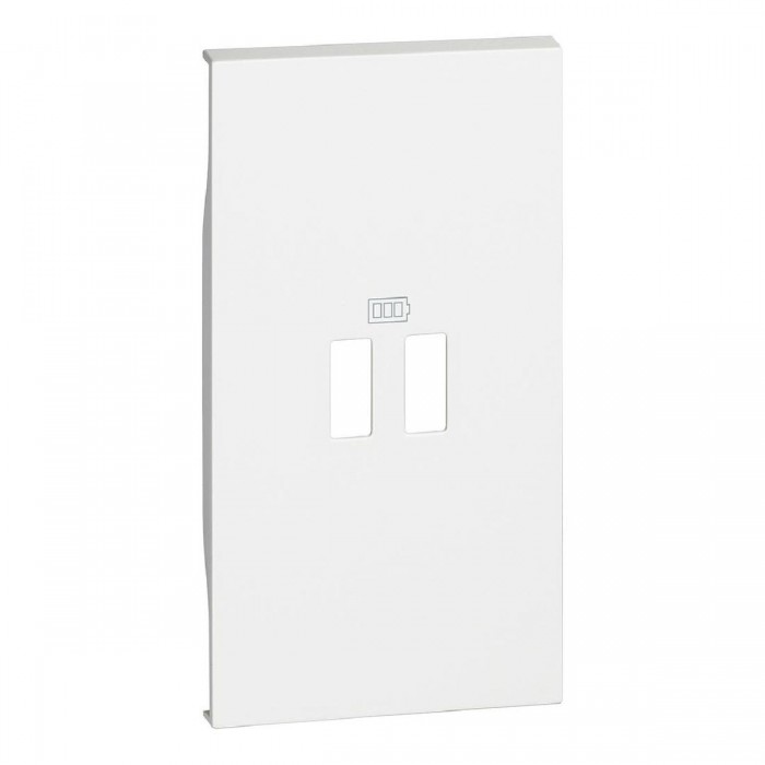 Μετώπη Πρίζας Διπλής USB 2 Στοιχείων Λευκό KW12C LivingNow BTICINO