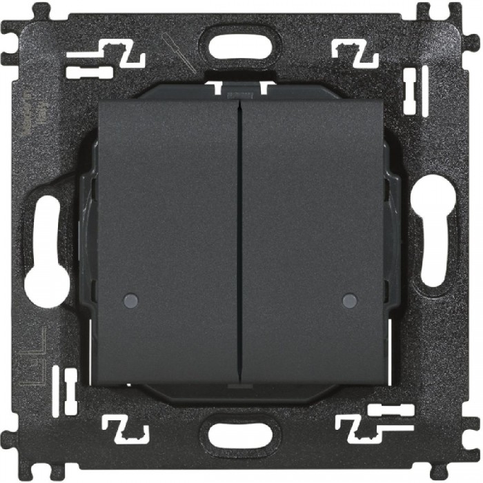 Ασύρματος Διακόπτης Διπλός Γραφίτης L4003DCW LivingLight with Netatmo®