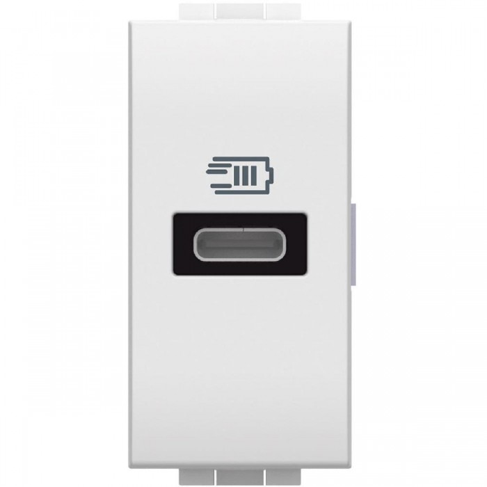 Πρίζα Φόρτισης USB TypeC 1 Στοιχείου Λευκό N4192C BTICINO