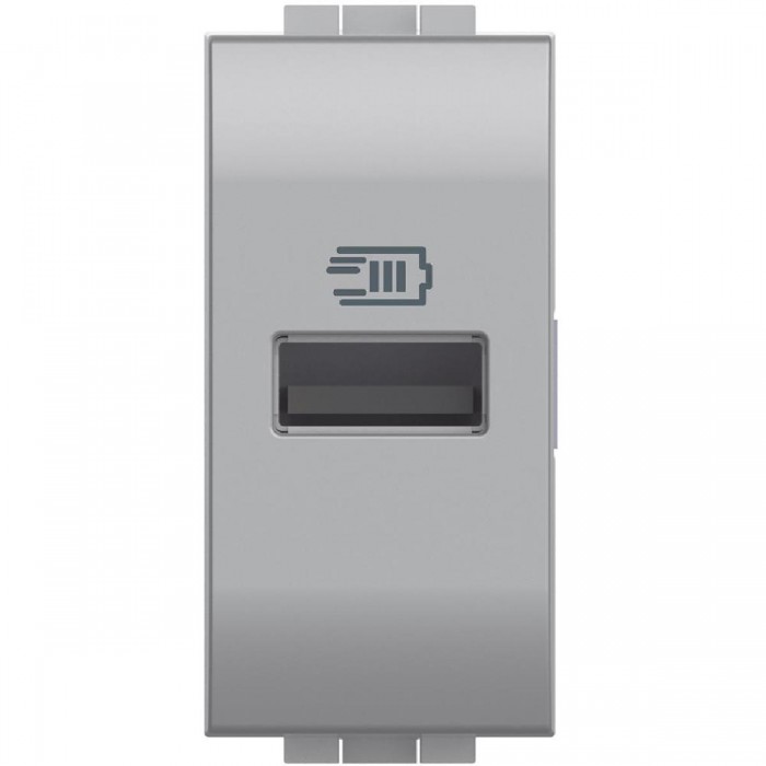 Πρίζα Φόρτισης USB TypeA 1 Στοιχείου Αλουμίνιο NT4191A BTICINO