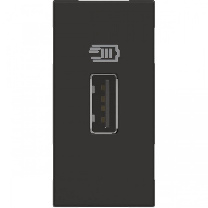 Πρίζα Φόρτισης USB TypeA 1 Στοιχείου Μαύρο RG4190A BTICINO