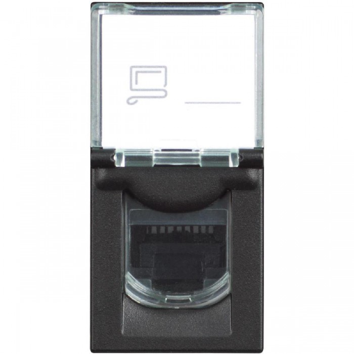 Πρίζα Δικτύου RJ45 Cat.6 UTP 1 Στοιχείου Μαύρο RG4279C6 BTICINO