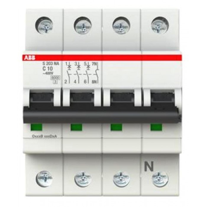 Αυτόματη Ασφάλεια 3P+N C 25A 6kA S203-C25NA ABB