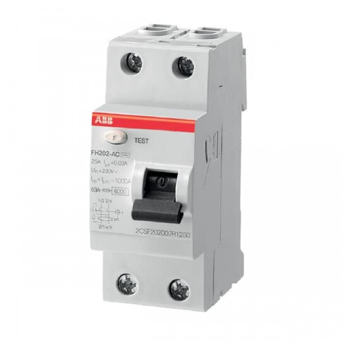 Ρελέ Διαρροής AC 2P 25A 300mA FH202AC-25A/0,3 ABB