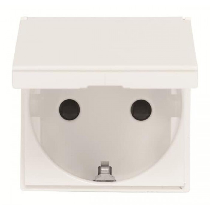 Πρίζα Σούκο Με Καπάκι Λευκό Zenit N2288.1 BL ABB