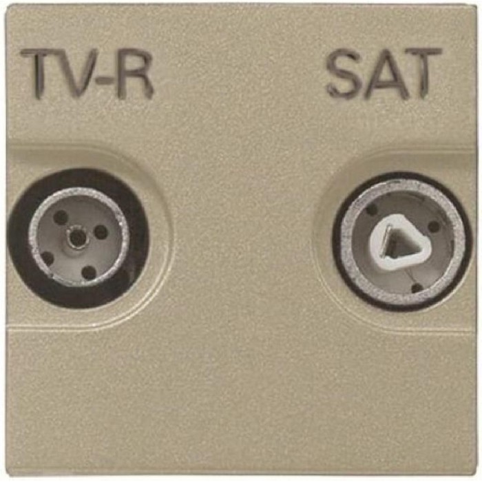 Πρίζα TV-RD/SAT Διέλευσης 2 Στοιχείων Σαμπάνια Zenit N2251.8 CV ABB