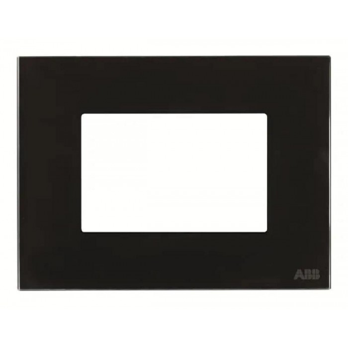 Πλαίσιο 3 Στοιχείων Γυαλί Μαύρο Zenit N2373.1 CN ABB