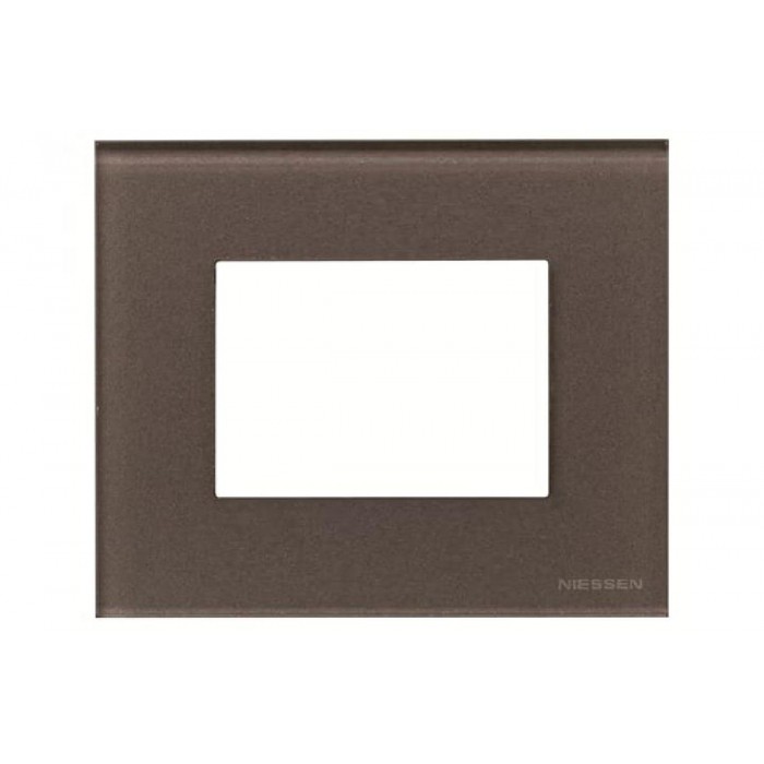Πλαίσιο 3 Στοιχείων Γυαλί Καφέ Zenit N2373.1 CC ABB
