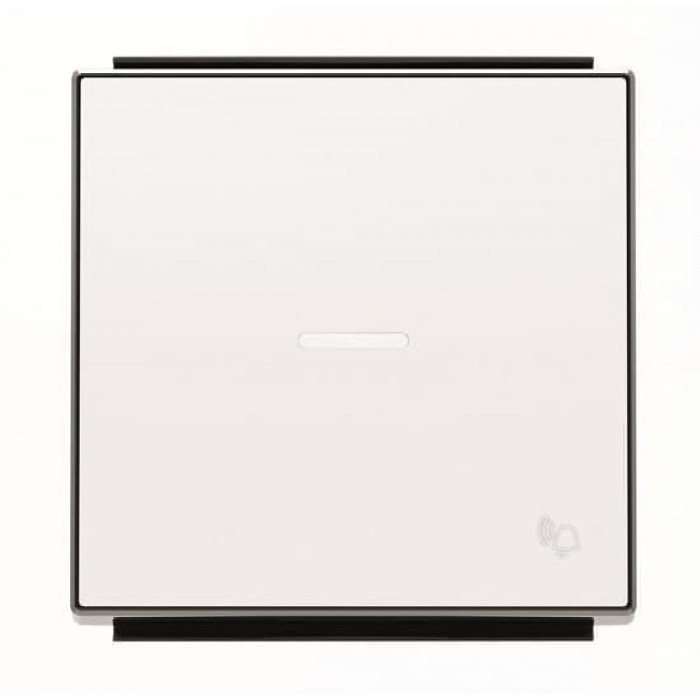 Μετώπη 1 Πλήκτρου Για Φωτεινή Λειτουργία Και Σύμβολο Κουδούνι Λευκό Soft 8504.3BL Sky ABB