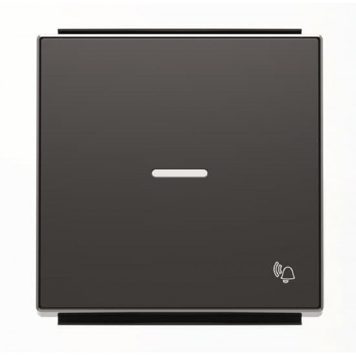 Μετώπη 1 Πλήκτρου Για Φωτεινή Λειτουργία Και Σύμβολο Κουδούνι Μαύρο Soft 8504.3NS Sky ABB