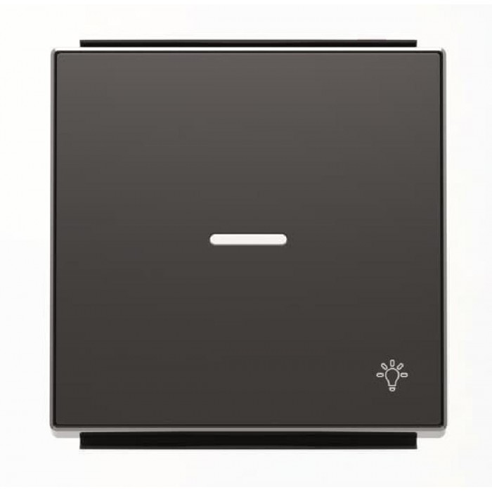 Μετώπη 1 Πλήκτρου Για Φωτεινή Λειτουργία Και Σύμβολο Φως Μαύρο Soft 8504.4NS Sky ABB