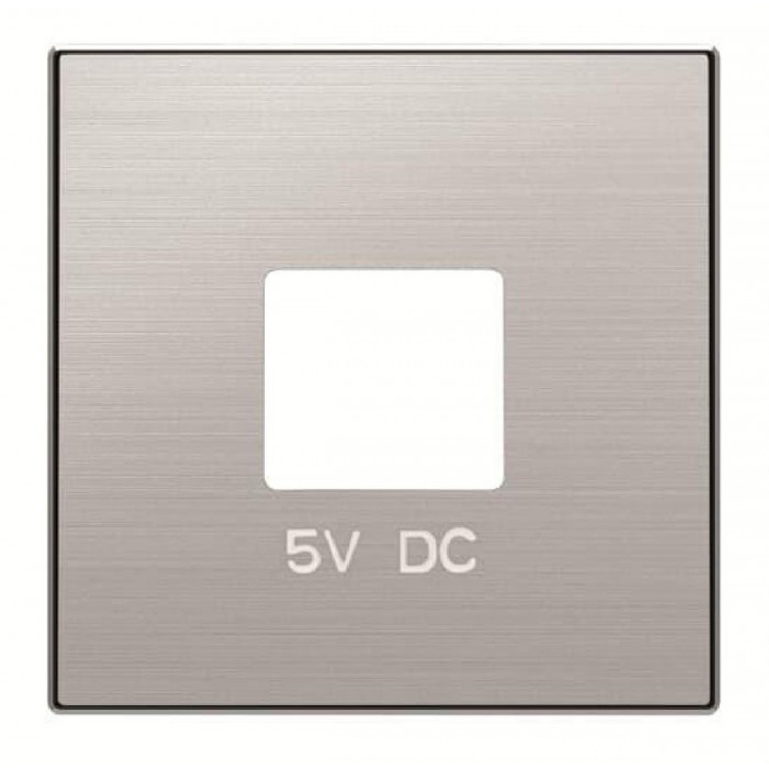 Μετώπη Πρίζας Διπλής USB Ατσάλι 8585AI Sky ABB