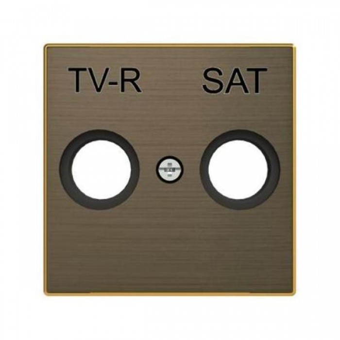 Μετώπη Πρίζας TV/R-SAT Χρυσό 8550.1OE Sky ABB