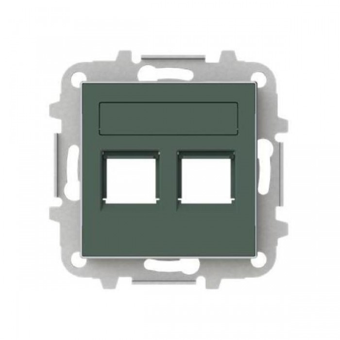 Μετώπη Πρίζας Διπλής Τηλεφώνου ή Data Comodoro 8518.2CM Sky ABB