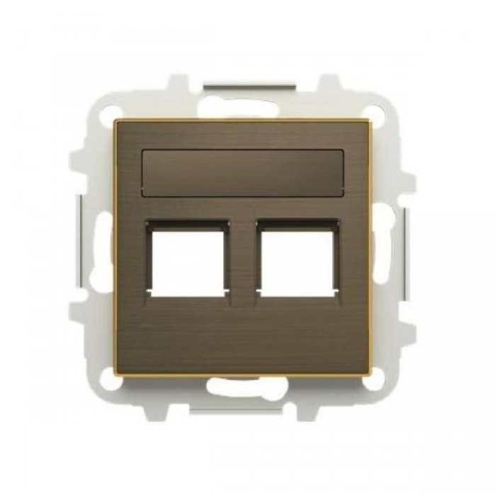 Μετώπη Πρίζας Διπλής Τηλεφώνου ή Data Χρυσό 8518.2OE Sky ABB