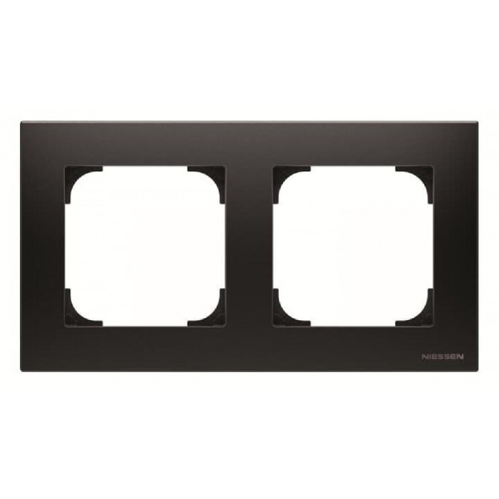 Πλαίσιο 2 Θέσεων Μαύρο Soft 8572NS Sky ABB