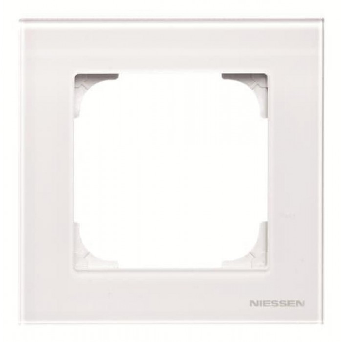 Πλαίσιο 1 Θέσης Λευκό Γυαλί 8571CB Sky ABB